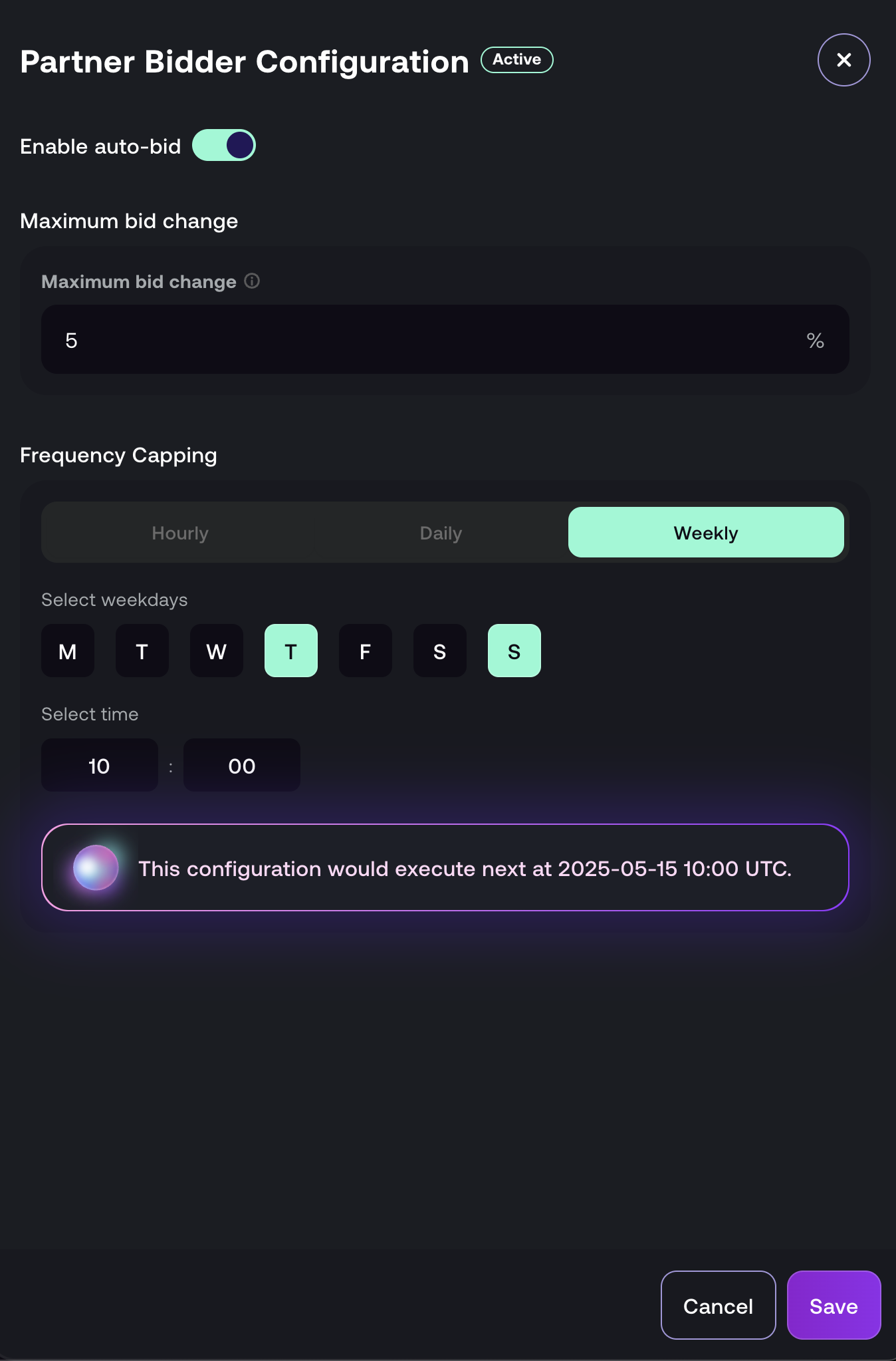 Partner Bidding Setup