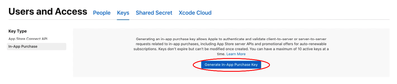Generate IAP Key
