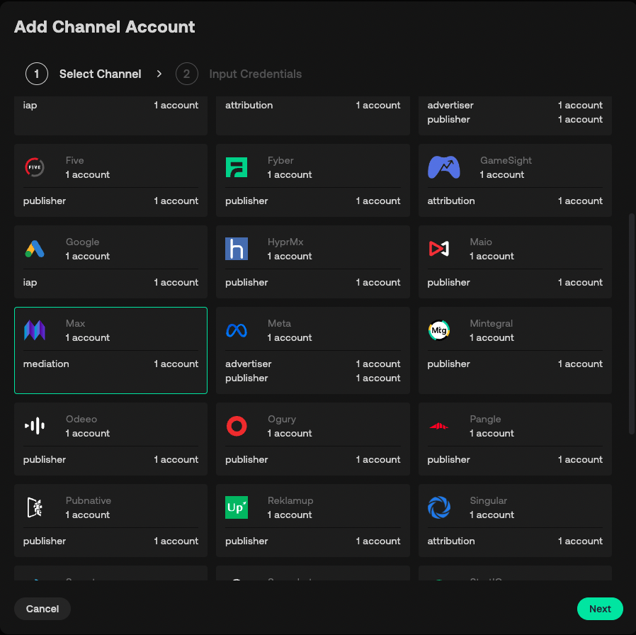 Select Max Channel